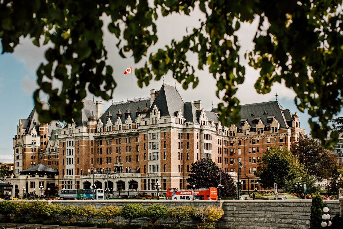 Victoria's Fairmont Empress hotel during the day.